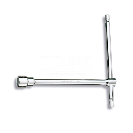 13-LLAVE DE VASO HEXAGONAL TIPO LARGO CROMADA